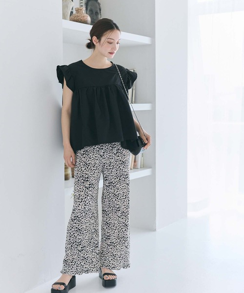 fifth(フィフス)の「フリルスリーブチュニック(シャツ/ブラウス・レディース・ブラック/ホワイト・M)」の19枚目の写真