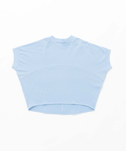 and it_（アンドイット）の「ミニ裏毛半袖プルオーバー（スウェット・レディース・チャコール/ホワイト/サックスブルー/杢グレー・FREE）」の21枚目の写真