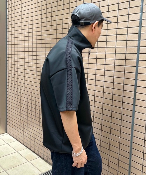 [Dime]★ファイナル 半袖 ジャージ(Unisex)★2色 セール】レースライン ハーフZIP半袖ジャージ（ジャージ）｜NO
