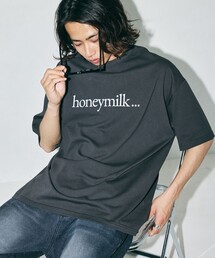 FREAK'S STORE | 限定展開 ビッグシルエット ロゴプリント クルーネック Tシャツ / honeymilk(Tシャツ/カットソー)