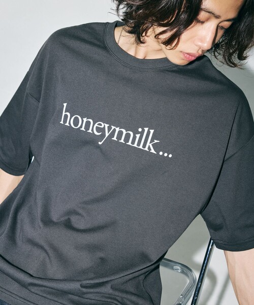 FREAK'S STORE（フリークスストア）の「限定展開 ビッグシルエット ロゴプリント クルーネック Tシャツ / honeymilk（Tシャツ/カットソー・メンズ・ネイビー/チャコールグレー/サックスブルー/ホワイト・SMALL/LARGE/MEDIUM）」の20枚目の写真
