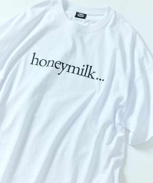 FREAK'S STORE（フリークスストア）の「限定展開 ビッグシルエット ロゴプリント クルーネック Tシャツ / honeymilk（Tシャツ/カットソー・メンズ・ネイビー/チャコールグレー/サックスブルー/ホワイト・SMALL/LARGE/MEDIUM）」の21枚目の写真