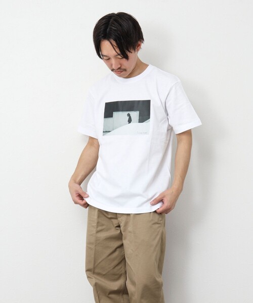 NOLLEY’S(ノーリーズ)の「Landscape with people T-shirts フォトプリントTシャツ(Tシャツ/カットソー・メンズ・オフホワイト/チャコールグレー/グレー/ブラック/ホワイト/キナリ・M/L/S)」の11枚目の写真