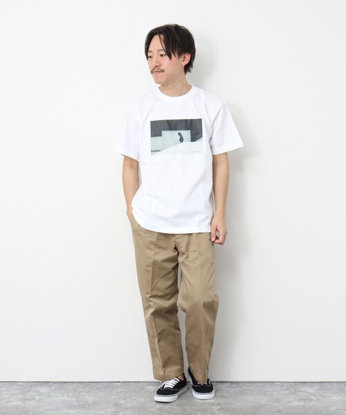NOLLEY’S(ノーリーズ)の「Landscape with people T-shirts フォトプリントTシャツ(Tシャツ/カットソー・メンズ・オフホワイト/チャコールグレー/グレー/ブラック/ホワイト/キナリ・M/L/S)」の13枚目の写真