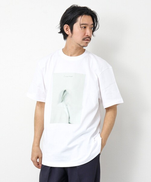 NOLLEY’S(ノーリーズ)の「Landscape with people T-shirts フォトプリントTシャツ(Tシャツ/カットソー・メンズ・オフホワイト/チャコールグレー/グレー/ブラック/ホワイト/キナリ・M/L/S)」の16枚目の写真