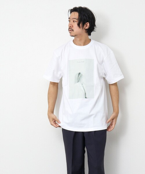 NOLLEY’S(ノーリーズ)の「Landscape with people T-shirts フォトプリントTシャツ(Tシャツ/カットソー・メンズ・オフホワイト/チャコールグレー/グレー/ブラック/ホワイト/キナリ・M/L/S)」の18枚目の写真
