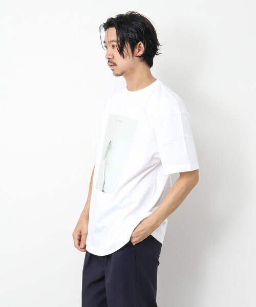 NOLLEY’S(ノーリーズ)の「Landscape with people T-shirts フォトプリントTシャツ(Tシャツ/カットソー・メンズ・オフホワイト/チャコールグレー/グレー/ブラック/ホワイト/キナリ・M/L/S)」の19枚目の写真