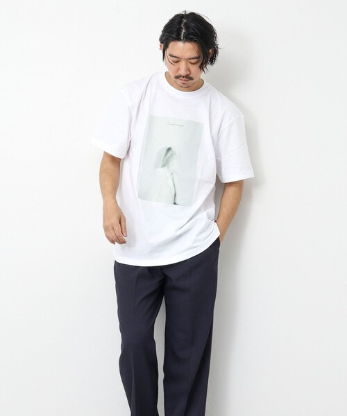 NOLLEY’S(ノーリーズ)の「Landscape with people T-shirts フォトプリントTシャツ(Tシャツ/カットソー・メンズ・オフホワイト/チャコールグレー/グレー/ブラック/ホワイト/キナリ・M/L/S)」の21枚目の写真