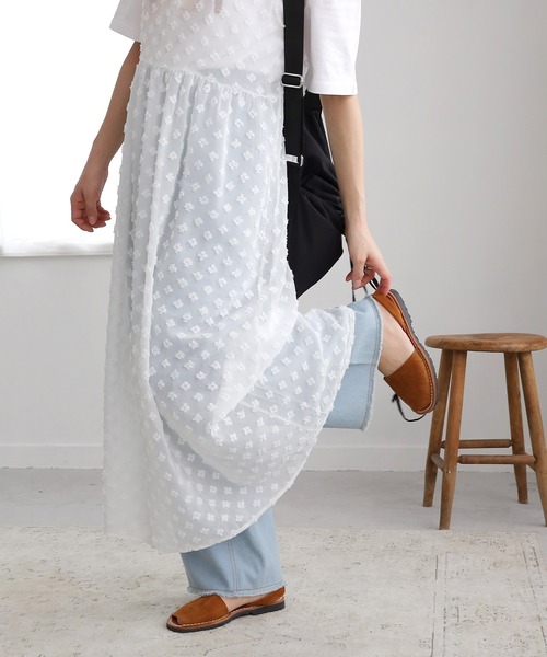 Crisp(クリスプ)の「【ZOZO限定】フラワージャカードシアーワンピース(ワンピース・レディース・ホワイト・FREE)」の9枚目の写真