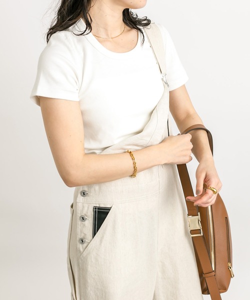 RIVE DROITE（リヴドロワ）の「MONN.:.(モン)/UネックTee（Tシャツ/カットソー・レディース・チャコールグレー/ブラック/ホワイト・FREE）」の9枚目の写真