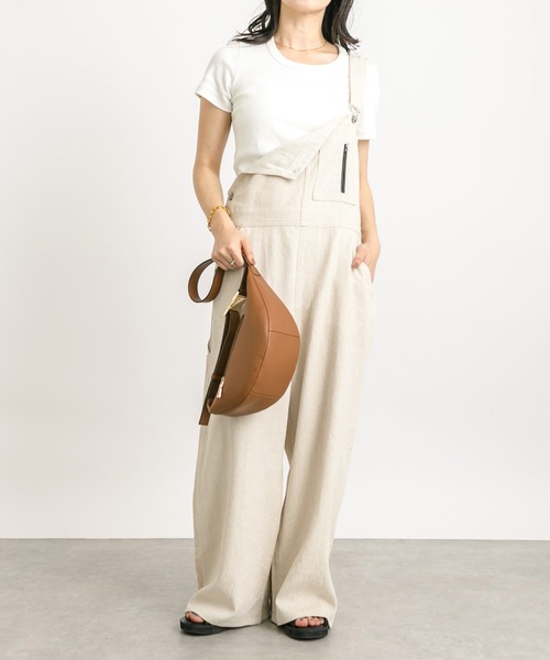 RIVE DROITE（リヴドロワ）の「MONN.:.(モン)/UネックTee（Tシャツ/カットソー・レディース・チャコールグレー/ブラック/ホワイト・FREE）」の4枚目の写真