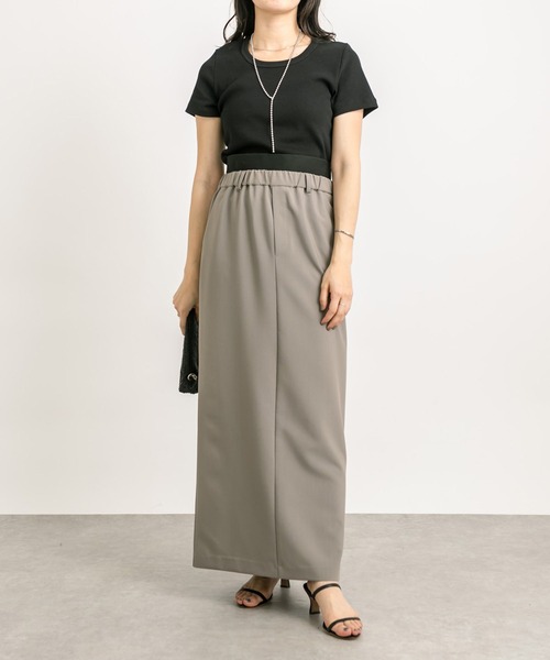 RIVE DROITE（リヴドロワ）の「MONN.:.(モン)/UネックTee（Tシャツ/カットソー・レディース・チャコールグレー/ブラック/ホワイト・FREE）」の13枚目の写真