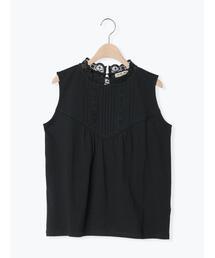 Samansa Mos2 | 襟レースノースリカットソー(Tシャツ/カットソー)