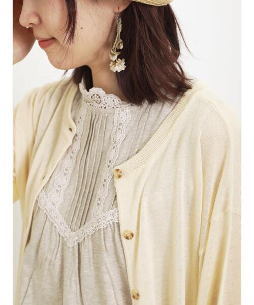 Samansa Mos2（サマンサ モスモス）の「襟レースノースリカットソー（Tシャツ/カットソー・レディース・ベージュ/ブラック/オフホワイト・F）」の10枚目の写真