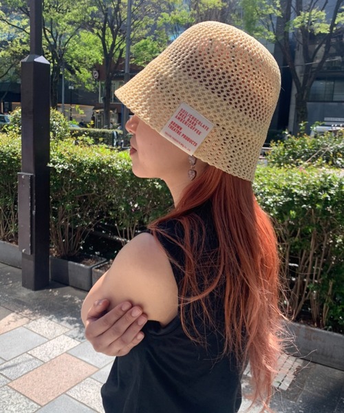 THEATRE PRODUCTS（シアタープロダクツ）の「BROWNメッシュバケットハット（キャップ・レディース・ベージュ/ブラック/ホワイト・FREE）」の3枚目の写真