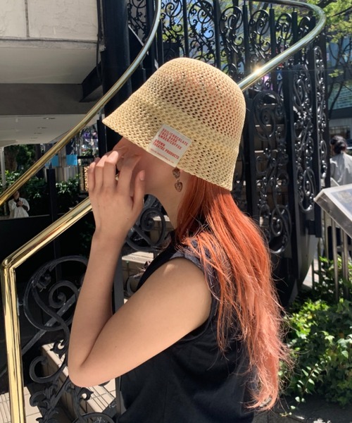 THEATRE PRODUCTS（シアタープロダクツ）の「BROWNメッシュバケットハット（キャップ・レディース・ベージュ/ブラック/ホワイト・FREE）」の6枚目の写真
