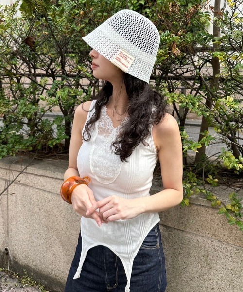 THEATRE PRODUCTS（シアタープロダクツ）の「BROWNメッシュバケットハット（キャップ・レディース・ベージュ/ブラック/ホワイト・FREE）」の15枚目の写真