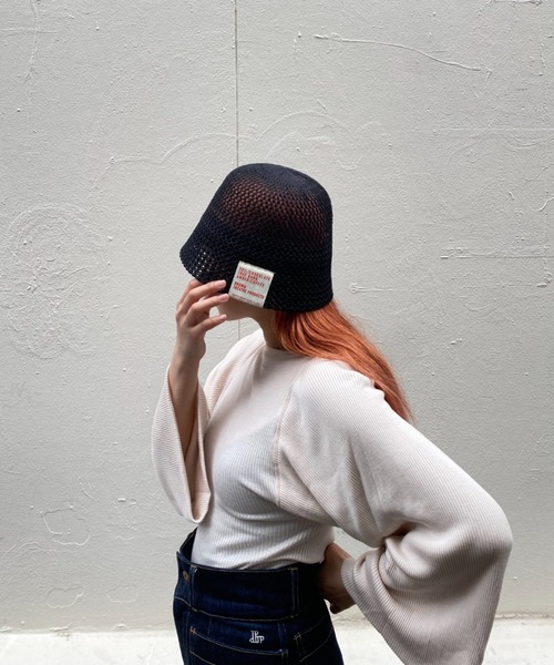 THEATRE PRODUCTS（シアタープロダクツ）の「BROWNメッシュバケットハット（キャップ・レディース・ベージュ/ブラック/ホワイト・FREE）」の20枚目の写真