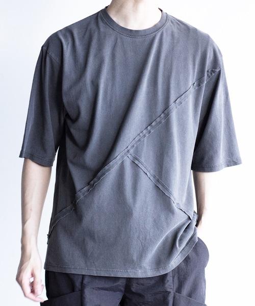 Magine(マージン)の「【SELECT】IR:ピグメント切り替えTEE(Tシャツ/カットソー・メンズ・ブラック/モカ・M/L)」の6枚目の写真