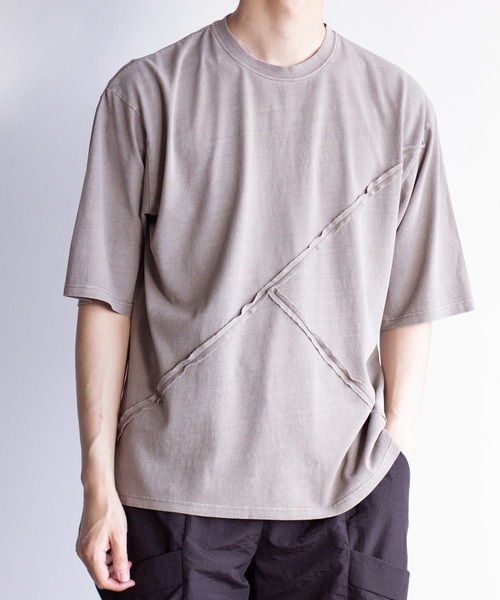 Magine(マージン)の「【SELECT】IR:ピグメント切り替えTEE(Tシャツ/カットソー・メンズ・ブラック/モカ・M/L)」の7枚目の写真