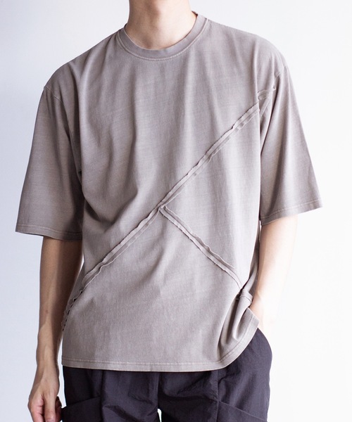 Magine(マージン)の「【SELECT】IR:ピグメント切り替えTEE(Tシャツ/カットソー・メンズ・ブラック/モカ・M/L)」の8枚目の写真