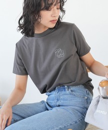 半袖ワンポイントロゴ刺繍Tシャツ
