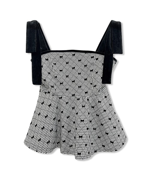 ANDGEEBEE（アンジービー）の「リボンペプラムビスチェ（その他トップス・レディース・ホワイト/ブラック・FREE）」の17枚目の写真