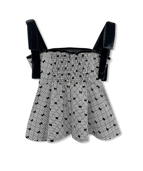 ANDGEEBEE（アンジービー）の「リボンペプラムビスチェ（その他トップス・レディース・ホワイト/ブラック・FREE）」の18枚目の写真