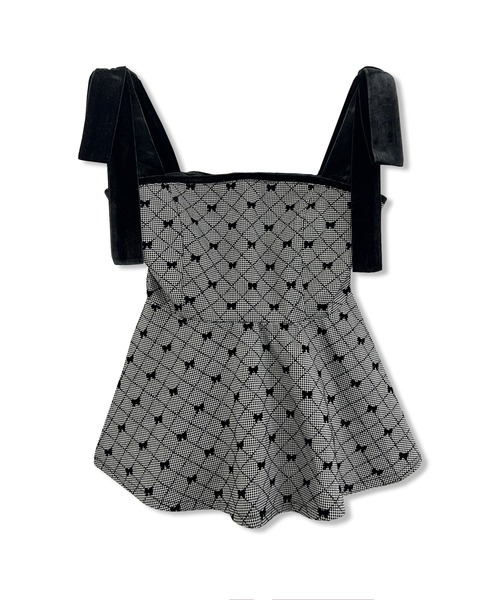 ANDGEEBEE（アンジービー）の「リボンペプラムビスチェ（その他トップス・レディース・ホワイト/ブラック・FREE）」の20枚目の写真