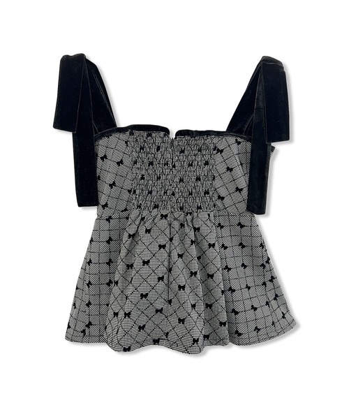 ANDGEEBEE（アンジービー）の「リボンペプラムビスチェ（その他トップス・レディース・ホワイト/ブラック・FREE）」の21枚目の写真