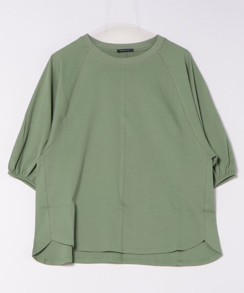 aquagarage（アクアガレージ）の「ボリューム袖カットソー レディース 春 夏 秋 | アクアガレージ aquagarage（Tシャツ/カットソー・レディース・セージグリーン/ネイビー/ベージュ/ブラック/ホワイト・M）」の4枚目の写真