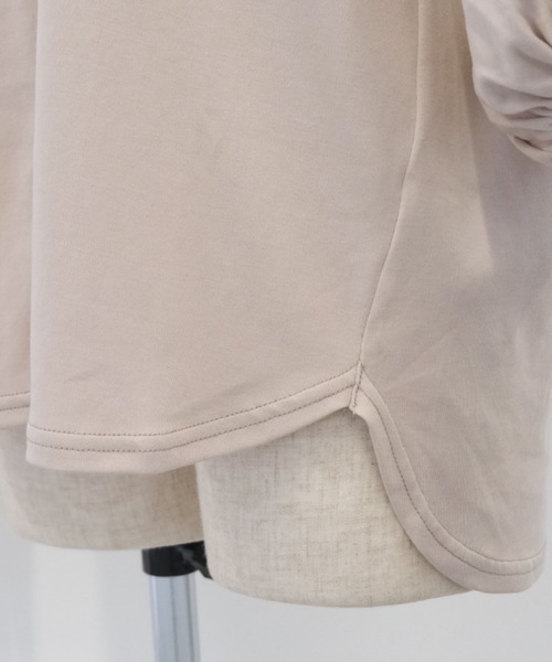 aquagarage（アクアガレージ）の「ボリューム袖カットソー レディース 春 夏 秋 | アクアガレージ aquagarage（Tシャツ/カットソー・レディース・セージグリーン/ネイビー/ベージュ/ブラック/ホワイト・M）」の12枚目の写真