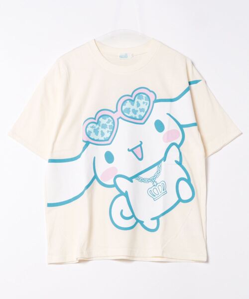 sanrio(サンリオ)の「親子お揃い サンリオ サングラスTシャツ 9578A(Tシャツ/カットソー・レディース・オフホワイト/その他25/パープル/その他24・L/S/M)」の5枚目の写真