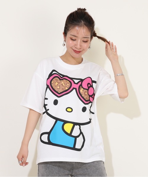 sanrio(サンリオ)の「親子お揃い サンリオ サングラスTシャツ 9578A(Tシャツ/カットソー・レディース・オフホワイト/その他25/パープル/その他24・L/S/M)」の15枚目の写真