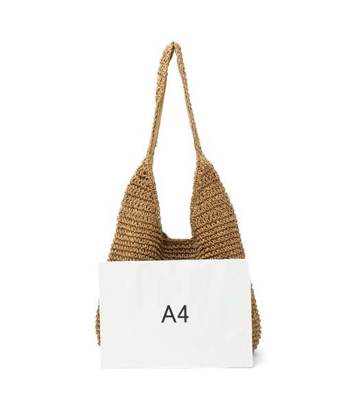 VitaFelice（ヴィータフェリーチェ）の「ペーパーバルーントートバッグ（かごバッグ・レディース・ナチュラル/ダークベージュ・FREE）」の17枚目の写真