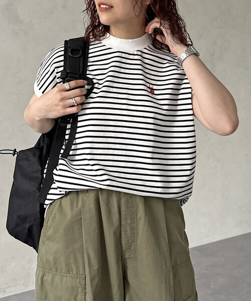 U.S. POLO ASSN.(ユーエスポロアッスン)の「【U.S. POLO ASSN.】モックネックTシャツ(Tシャツ/カットソー・レディース・ホワイト/ブラック/レッド/オフホワイト/イエロー/ネイビー・FREE)」の13枚目の写真