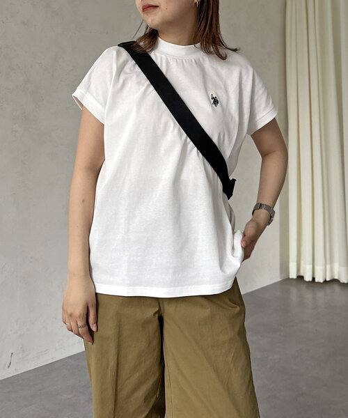 U.S. POLO ASSN.(ユーエスポロアッスン)の「【U.S. POLO ASSN.】モックネックTシャツ(Tシャツ/カットソー・レディース・ホワイト/ブラック/レッド/オフホワイト/イエロー/ネイビー・FREE)」の19枚目の写真