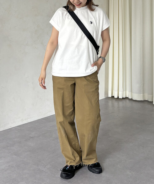 U.S. POLO ASSN.(ユーエスポロアッスン)の「【U.S. POLO ASSN.】モックネックTシャツ(Tシャツ/カットソー・レディース・ホワイト/ブラック/レッド/オフホワイト/イエロー/ネイビー・FREE)」の22枚目の写真