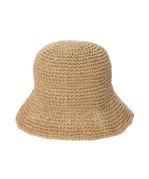 Samansa Mos2 blue（サマンサモスモスブルー）の「細編みペーパーハット（ハット・レディース・キナリ/グレー/ベージュ・F）」の20枚目の写真