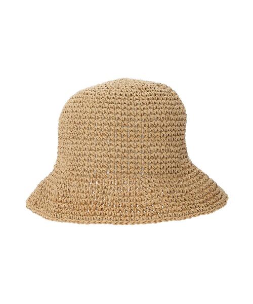 Samansa Mos2 blue（サマンサモスモスブルー）の「細編みペーパーハット（ハット・レディース・キナリ/グレー/ベージュ・F）」の21枚目の写真