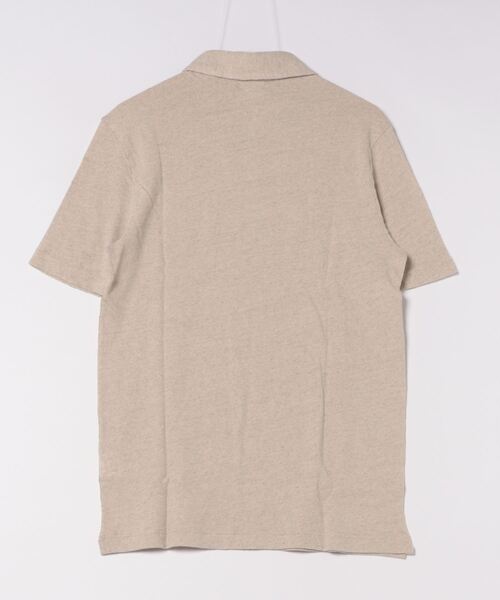 BENETTON (UNITED COLORS OF BENETTON)（ベネトンユナイテッドカラーズオブベネトン）の「リネン半袖ポロシャツ（ポロシャツ・メンズ・ベージュ/グリーン・SMALL/MEDIUM/LARGE/X-SMALL）」の3枚目の写真