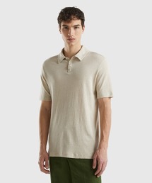 BENETTON (UNITED COLORS OF BENETTON) | リネン半袖ポロシャツ(ポロシャツ)