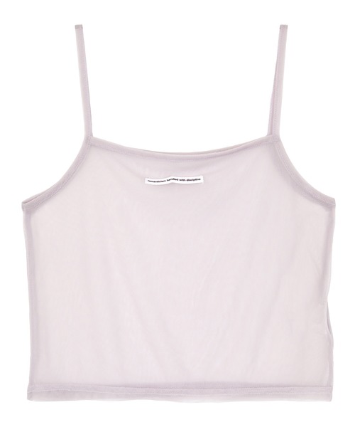 miette(ミエット)の「ロゴタグシアーキャミソールビスチェ(キャミソール・レディース・ライトパープル/オフホワイト/ブラック/ライトベージュ・FREE)」の4枚目の写真