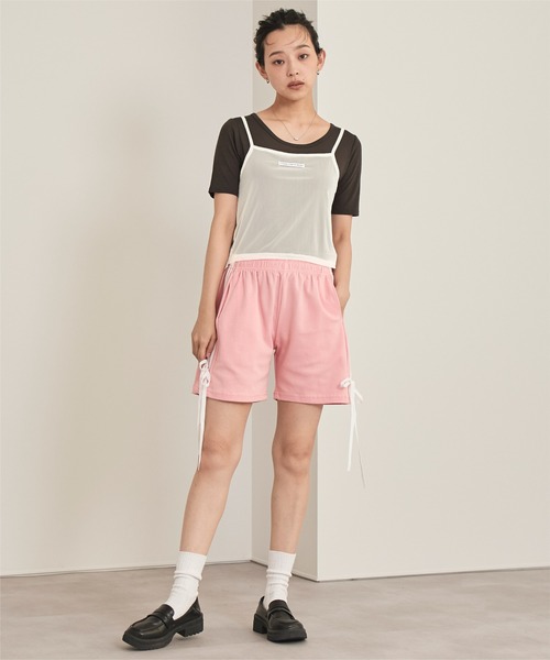 miette(ミエット)の「ロゴタグシアーキャミソールビスチェ(キャミソール・レディース・ライトパープル/オフホワイト/ブラック/ライトベージュ・FREE)」の15枚目の写真