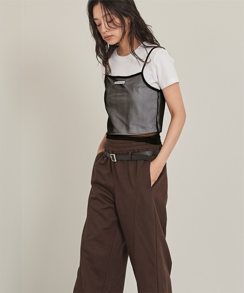 miette(ミエット)の「ロゴタグシアーキャミソールビスチェ(キャミソール・レディース・ライトパープル/オフホワイト/ブラック/ライトベージュ・FREE)」の13枚目の写真