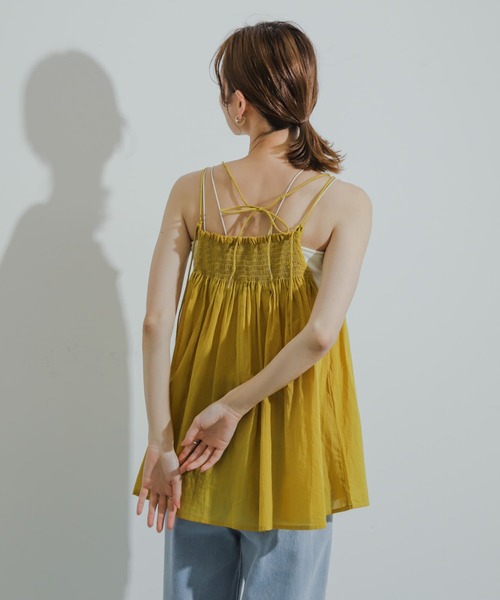 SENSE OF PLACE by URBAN RESEARCH（センスオブプレイスバイアーバンリサーチ）の「インドシャーリングキャミトップ（キャミソール・レディース・ブラック/グリーン/イエロー・ONE）」の8枚目の写真