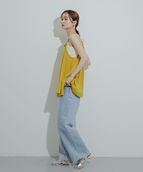 SENSE OF PLACE by URBAN RESEARCH（センスオブプレイスバイアーバンリサーチ）の「インドシャーリングキャミトップ（キャミソール・レディース・ブラック/グリーン/イエロー・ONE）」の14枚目の写真