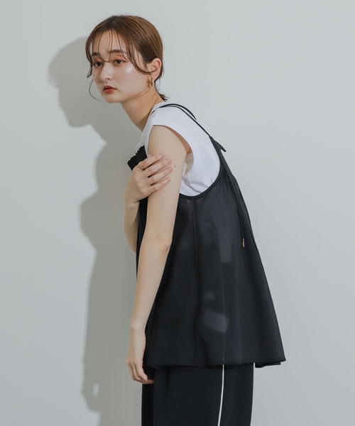 SENSE OF PLACE by URBAN RESEARCH（センスオブプレイスバイアーバンリサーチ）の「インドシャーリングキャミトップ（キャミソール・レディース・ブラック/グリーン/イエロー・ONE）」の16枚目の写真