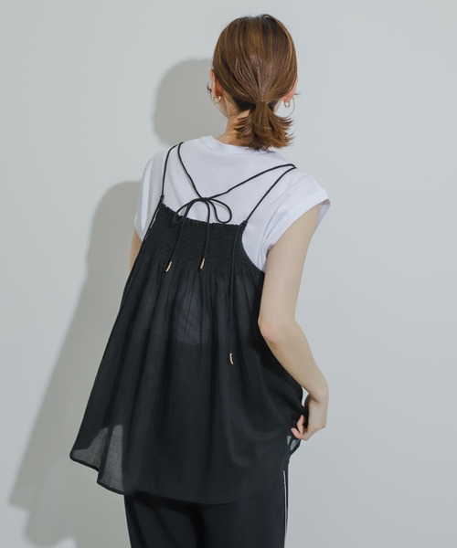 SENSE OF PLACE by URBAN RESEARCH（センスオブプレイスバイアーバンリサーチ）の「インドシャーリングキャミトップ（キャミソール・レディース・ブラック/グリーン/イエロー・ONE）」の17枚目の写真