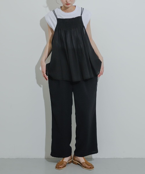 SENSE OF PLACE by URBAN RESEARCH（センスオブプレイスバイアーバンリサーチ）の「インドシャーリングキャミトップ（キャミソール・レディース・ブラック/グリーン/イエロー・ONE）」の18枚目の写真